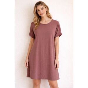 Oak +‎ Fort Short Sleeve T-Shirt Dress Normcore Preppy Scandi Neutral Minimal
